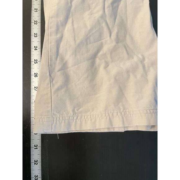 Vintage Juniors Cargo Pants Size 5 Beige Low Rise Flare Drawstring Grunge Y2K - Picture 6 of 7